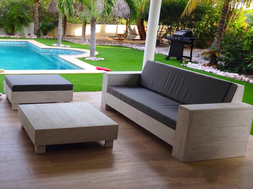 deze Tanzania Vlak Loungebanken en tuinmeubelen Curacao - Woodgoed meubelwinkel